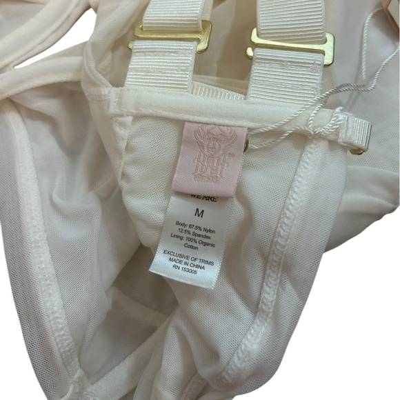 Revolve We Are HAH Under The Wire Walking on Eggshells Mesh Bodysuit Sz Med NWT - Picture 6 of 12